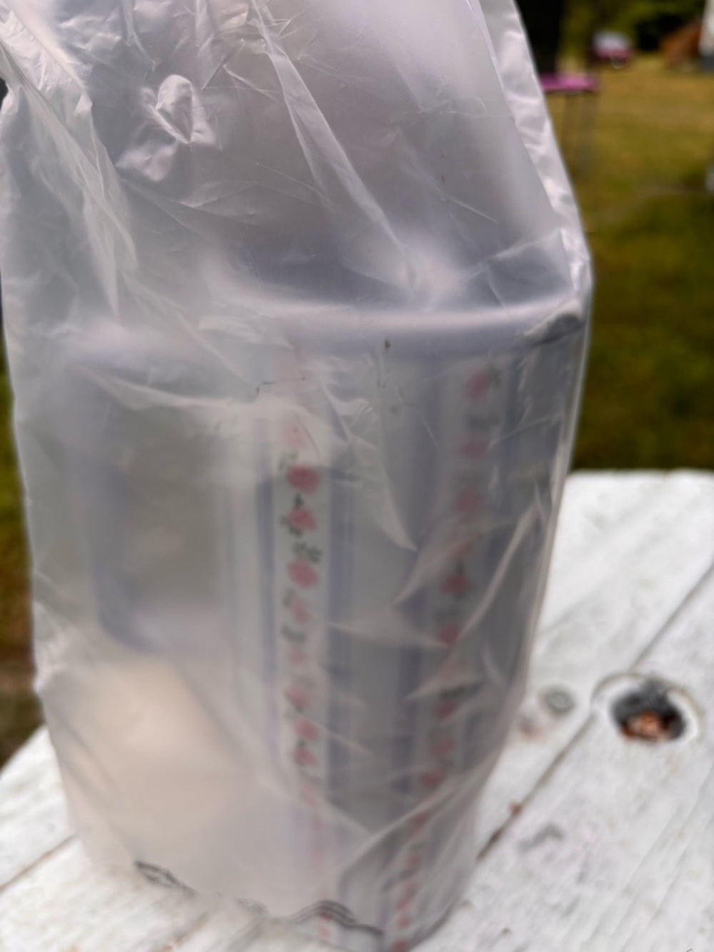 HydroJug Pink Floral Striped Travel Mug - Picture 7 of 9